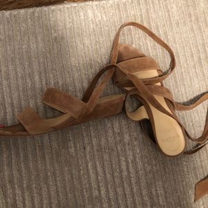 Alexandre Birman Brown suede wrap sandals